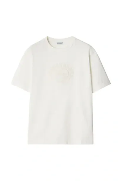 Burberry Ekd Cotton T-shirt In Chalk