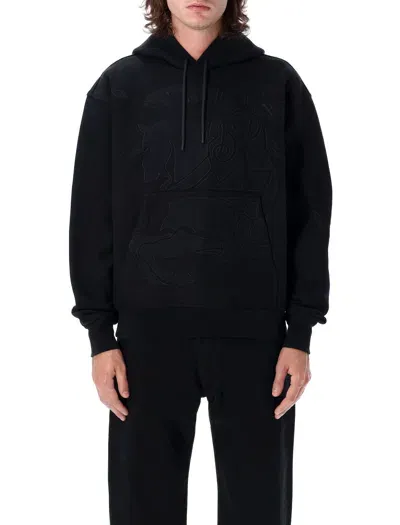 Burberry Ekd Hoodie In Black