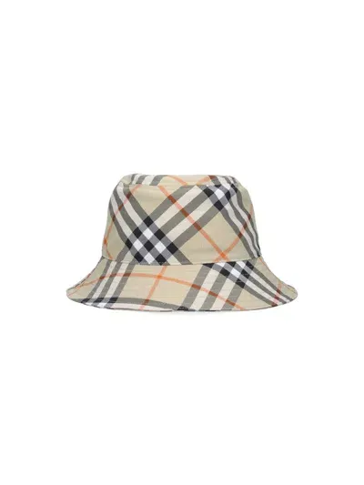 Burberry 'ekd' Logo Bucket Hat In Beige