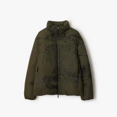 Burberry Ekd Nylon Puffer Jacket In Green