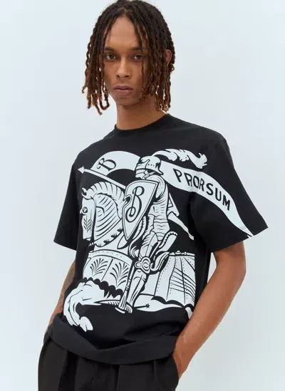 Burberry Ekd Print T-shirt In Black