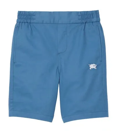 Burberry Kids'  Cotton Shorts In Light Steel Blue