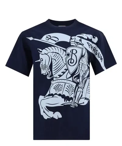 Burberry Ekd T-shirt In Blue