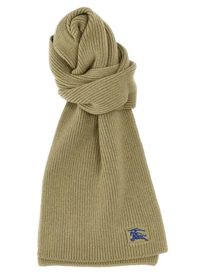 Burberry Equestrian Knight Design Scarf In Green