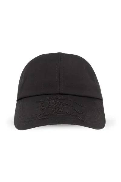 Burberry Equestrian Knight-patch Baseball Cap In Black