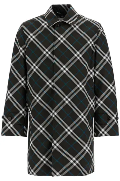 Burberry Ered\n\n'checkered Nylon Car Coat In Green