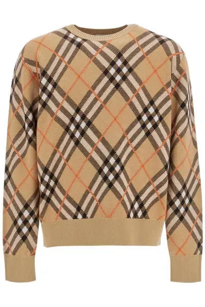 Burberry Ered Wool And Mohair Pullover Sweater In Brown