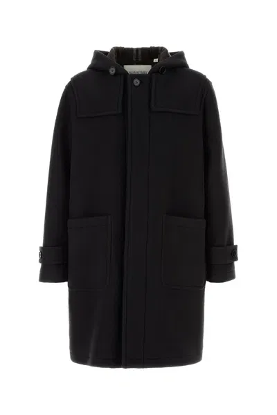 Burberry Wool Duffle Coat In Blacksnugipcheck