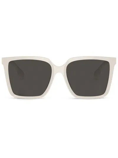 Burberry Eyewear Logo-print Sunglasses In Weiss