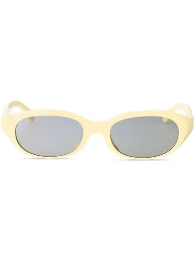 Burberry Eyewear Oval-frame Sunglasses In 黄色