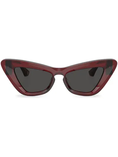 Burberry Eyewear Rose Monogram Cat-eye Sunglasses In Burgundy