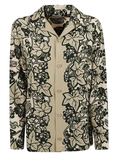 Burberry Floral Print Shirt In Brown