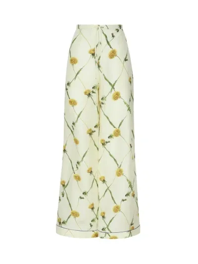 Burberry Floral Printed Midi Skirt In Multi