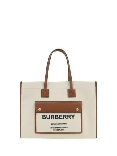 Burberry Frey Shoulder Bag In Beige