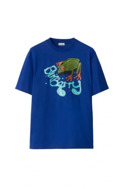 Burberry Frog Cotton T-shirt In Knight