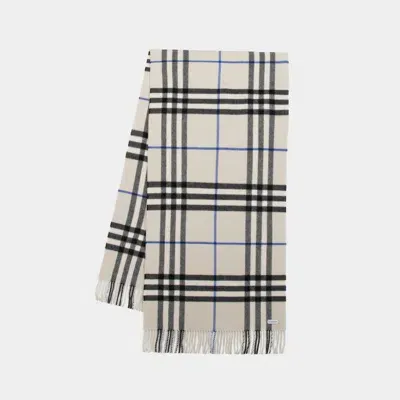 Burberry Giant Check Scarf -  - Cashmere - Neutral