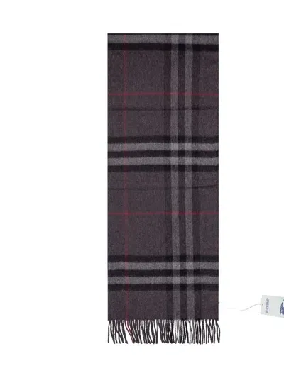 Burberry Giant Check Scarves In Black