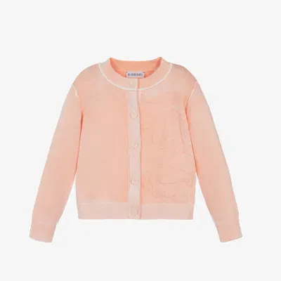 Burberry Kids' Girls Pink Cotton Cardigan