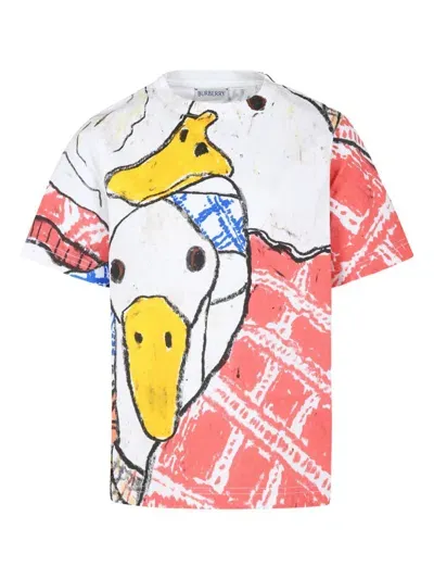 Burberry Goose-print T-shirt In Multi