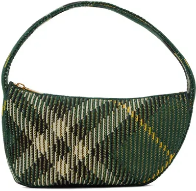 Burberry Green Knit Baguette Bag In Ivy