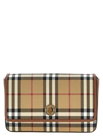 Burberry Hampshire Crossbody Bag In Beige