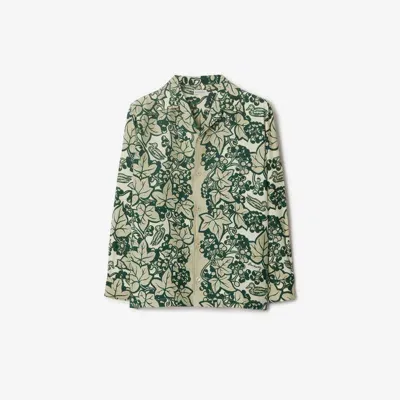 Burberry Ivy Silk Shirt In Safari