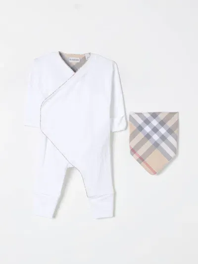 Burberry Babies' Jumpsuit  Kids Color White In Weiss