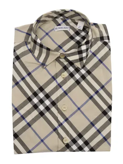 Burberry Kid Boy Shirts In Green