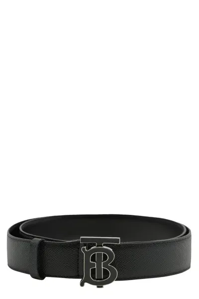 Burberry Leather Belt In Black