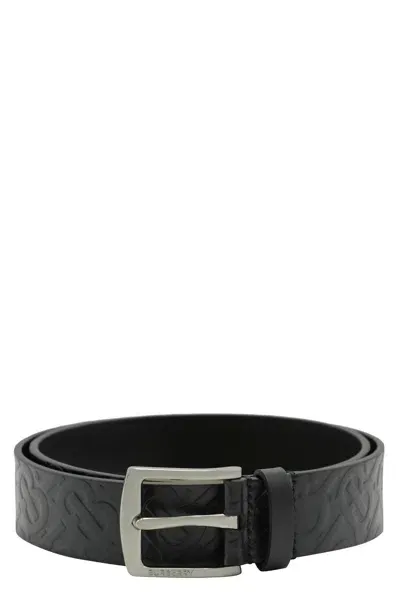 Burberry Leather Belt In Black