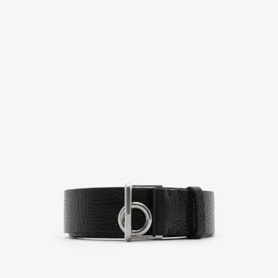 Burberry Leather Rocking Horse Belt In Black