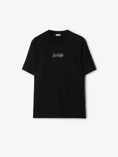 Burberry Logo Cotton T-shirt In Black