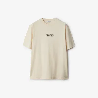 Burberry Logo Cotton T-shirt In Tundra