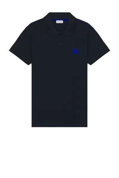 Burberry Logo Polo In Navy