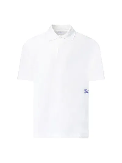 Burberry Logo Polo Shirt In White