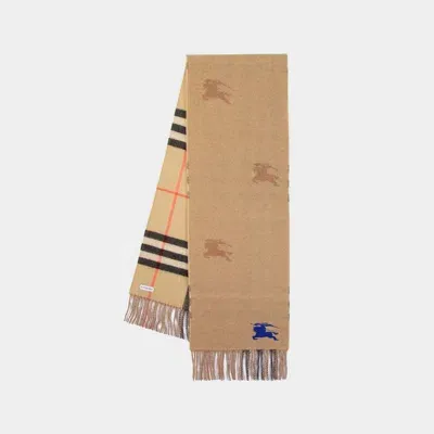 Burberry Logo Scarf In Blue