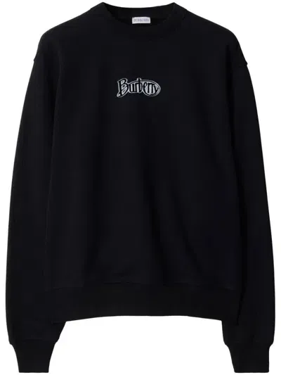 Burberry Logo Sweatshirt In Coal