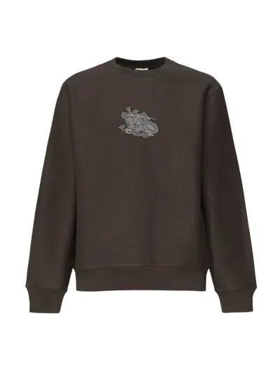 Burberry Brown Cotton Blend Sweatshirt