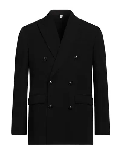 Burberry Newman Double Breasted Wool Blazer In Black