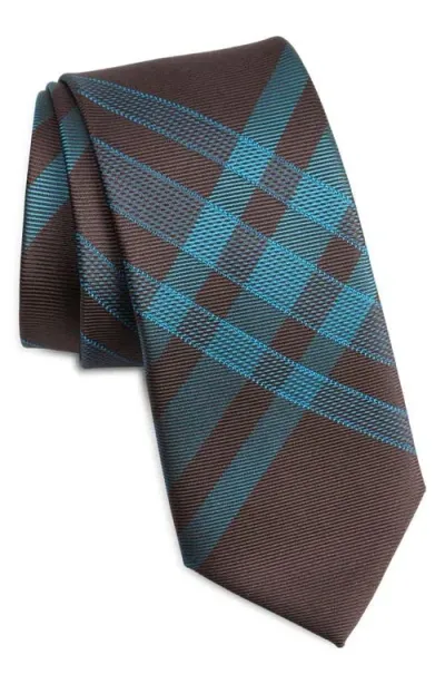 Burberry Manston Check Silk Tie In Snug