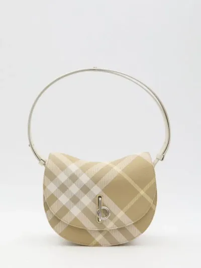 Burberry Medium Rocking Horse Checkered Shoulder Bag In Multi