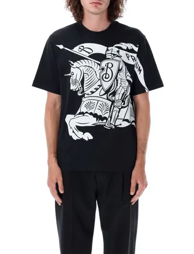 Burberry Black Cotton T-shirt With Ekd