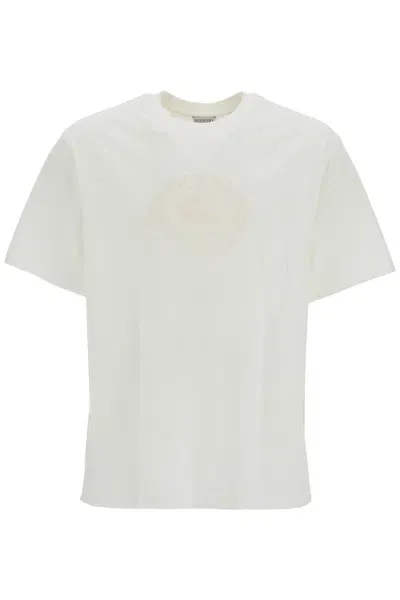 Burberry Logo Embroidery T-shirt In White