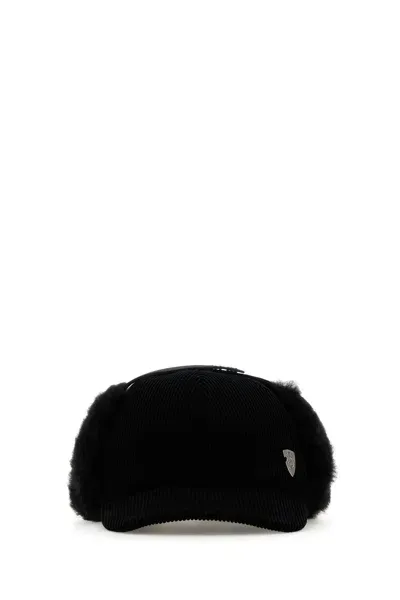 Burberry Black Corduroy Baseball Cap