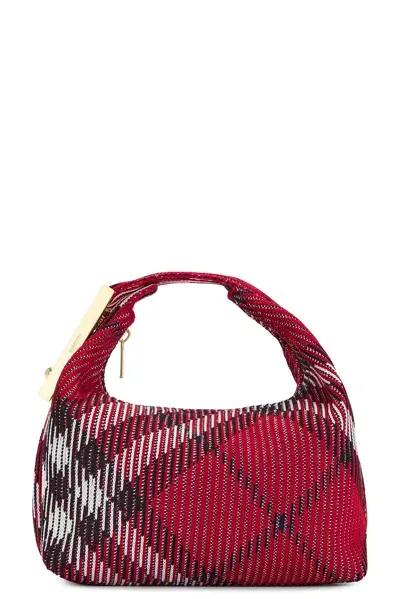 Burberry Mini Knit Peg Bag In Scarlet