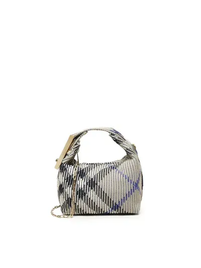 Burberry Ribbed Knitted Tote In Lichen