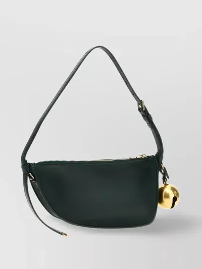 Burberry Mini Shield Leather Shoulder Bag In Black