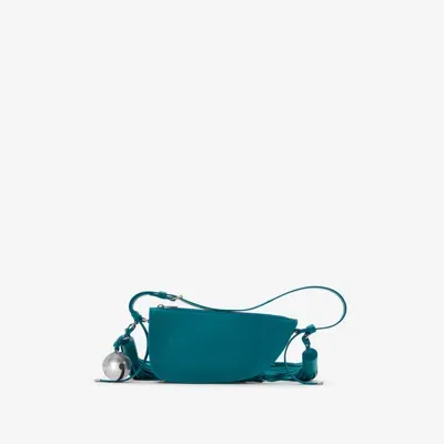 Burberry Mini Shield Tassel Bag In Kingfisher