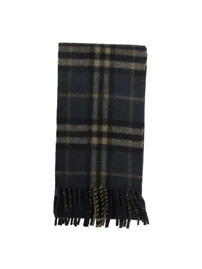 Burberry Narrow Check Fringed In Multi