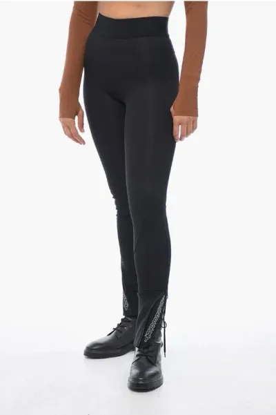 Burberry Neoprene Leggings With Zipped Ankle In Black